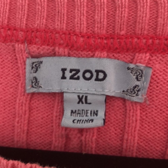 Izod pink cable knit sweater size extra large - Picture 3 of 6